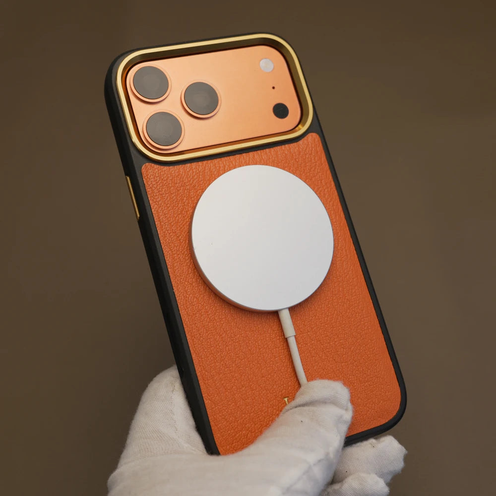 Personalized Luxury Magsafe Leather Phone Case