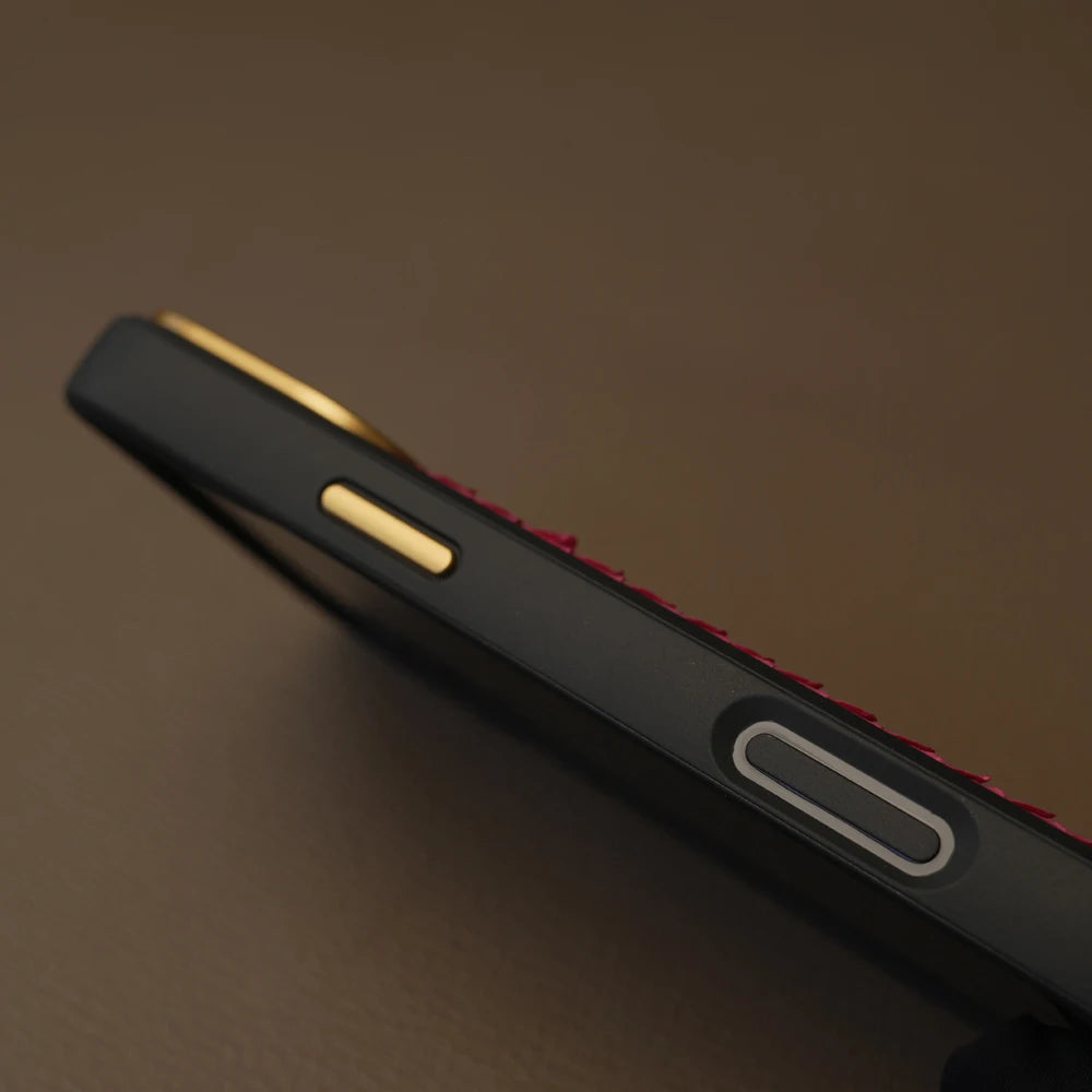 Premium Exotic Pink Snake Leather iPhone Case