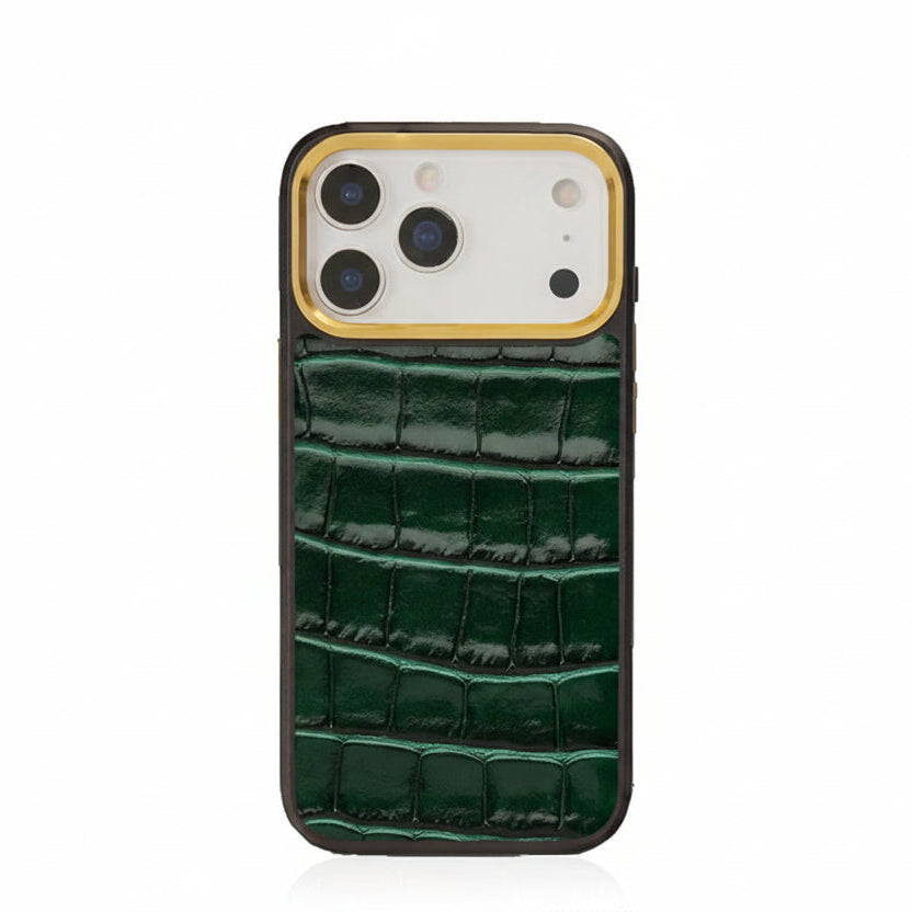 Personalized Crocodile Pattern Italian Leather iPhone Case
