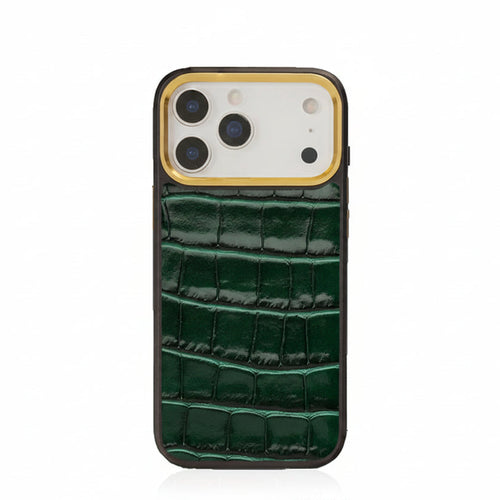 Personalized Crocodile Pattern Italian Leather iPhone Case